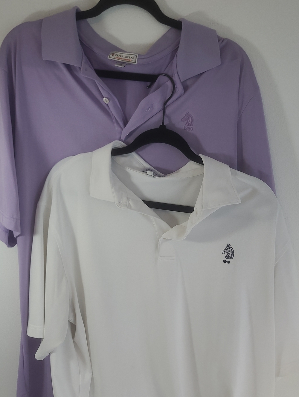 Peter Millar Lavender and White Polo Duo Summer Comfort Size XL